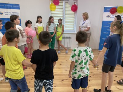 "Херсонські кавунчики", діти, дитячий простір, "Карітас. Херсон"