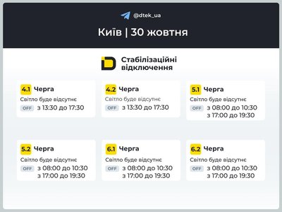 На Київщині діють екстрені відключення світла, у столиці застосовують графіки На Київщині діють екстрені відключення світла, у столиці застосовують графіки
