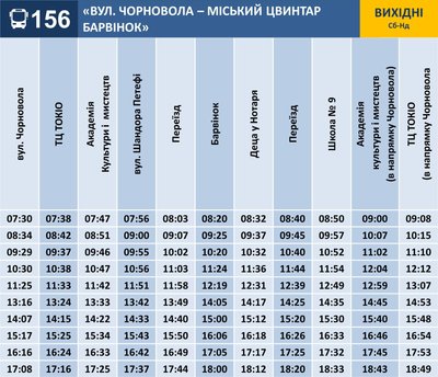 В Ужгороді на маршрут № 156 додали автобус: як зміниться графік В Ужгороді на маршрут № 156 додали автобус: як зміниться графік