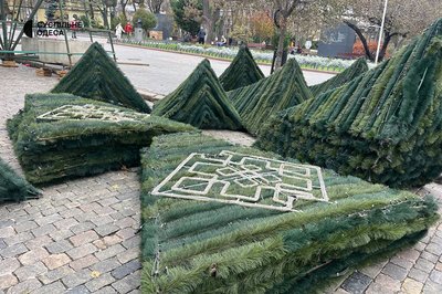 У центрі Одеси з'явилась новорічна ялинка