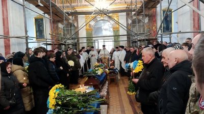 Прощання з трьома бійцями у Луцьку 3 січня