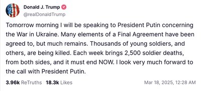 Трамп: "багато елементів мирної угоди вже узгодженні" Трамп: "багато елементів мирної угоди вже узгодженні"