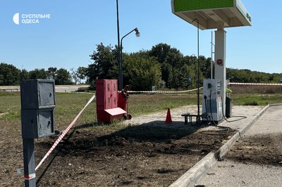 Внаслідок російського обстрілу на Одещині пошкоджено АЗС Внаслідок російського обстрілу на Одещині пошкоджено АЗС