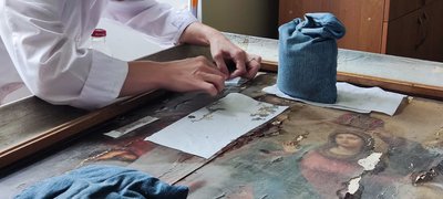 Миколаївський соборі у Кременці, консервують ікони, Тернопільщина, липень 2024 Миколаївський соборі у Кременці, консервують ікони, Тернопільщина, липень 2024