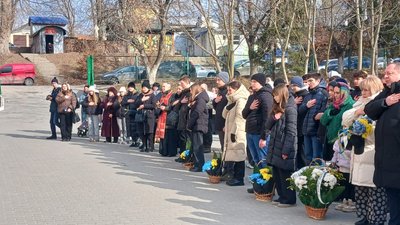 Відкрили меморіальні дошки, вшанували військових, Тернопіль, лютий 2025 Відкрили меморіальні дошки, вшанували військових, Тернопіль, лютий 2025