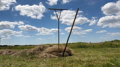 "Літом ногою, а зимою губою": як родина з Волині заготовляє сіно на зиму "Літом ногою, а зимою губою": як родина з Волині заготовляє сіно на зиму