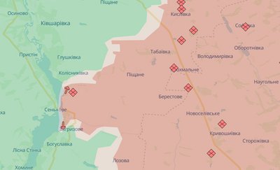 Піщане на мапі бойових дій Піщане на мапі бойових дій