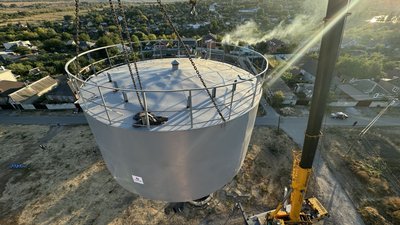 У Рогані відновлюють найбільшу водонапірну вежу, вересень 2024 року У Рогані відновлюють найбільшу водонапірну вежу, вересень 2024 року