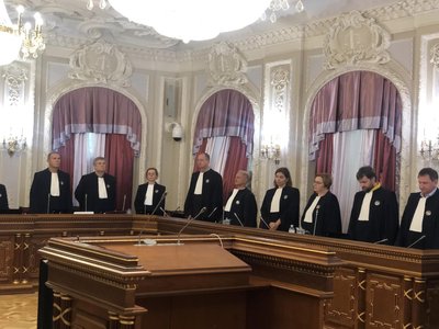Судді Великої Палати Верховного Суду оголошують рішення щодо садиби Терещенків Судді Великої Палати Верховного Суду оголошують рішення щодо садиби Терещенків