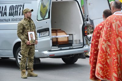 Похорон військового у Теребовлі Похорон військового у Теребовлі
