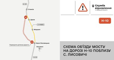 Біля Моршина на Львівщині ремонтують міст: схема об'їзду Біля Моршина на Львівщині ремонтують міст: схема об'їзду