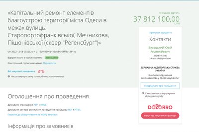 В Одесі розірвали договорів на роботи у сквері "Регенсбург": яка причина В Одесі розірвали договорів на роботи у сквері "Регенсбург": яка причина