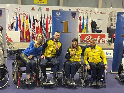 Парафехтувальники з Миколаївщини під час змагань на Кубку світу в Італії Парафехтувальники з Миколаївщини під час змагань на Кубку світу в Італії