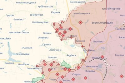 Авдіївка на мапі бойових дій Авдіївка на мапі бойових дій