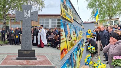 У громаді на Волині пам’ятні стелу і знак у пам'ять про загиблих захисників У громаді на Волині пам’ятні стелу і знак у пам'ять про загиблих захисників