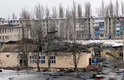 Наслідки обстрілів Донеччини 25 лютого. Фото: сайт поліції Донеччини