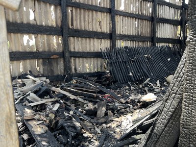 На Полтавщині внаслідок пожежі згорів сінник та постраждала людина На Полтавщині внаслідок пожежі згорів сінник та постраждала людина