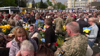 З військовими Василем Мудриком, Максимом Мельником та Сергієм Федорчуком попрощались у Рівному