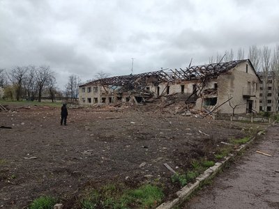Наслідки обстрілів Донеччини 14 квітня. Фото: Telegram/Павло Кириленко Наслідки обстрілів Донеччини 14 квітня. Фото: Telegram/Павло Кириленко