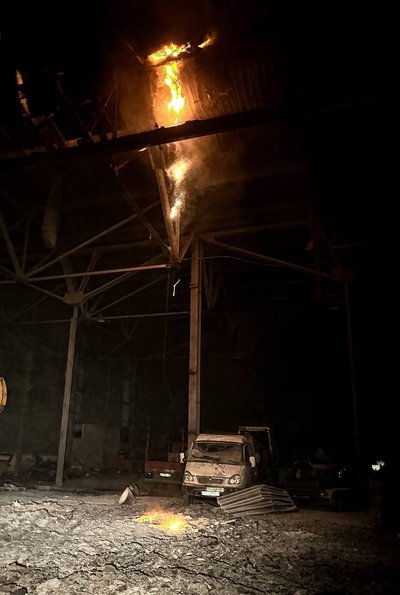 Російський дрон влучив у промисловий об'єкт в Одеському районі