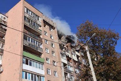 пошкоджений будинок внаслідок російської атаки на Київському район Харкова пошкоджений будинок внаслідок російської атаки на Київському район Харкова