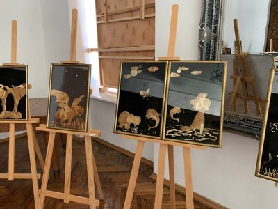 Виставка, вироби із соломи, Петро Левицький Виставка, вироби із соломи, Петро Левицький