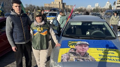 Валентина Борисенко взяла участь в автопробігу до Дня добровольця, Харків, 14 березня 2026 року Валентина Борисенко взяла участь в автопробігу до Дня добровольця, Харків, 14 березня 2026 року