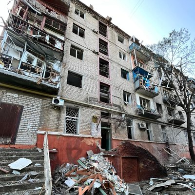 Будинок в Краматорську після обстрілу 31 серпня 2022 року Будинок в Краматорську після обстрілу 31 серпня 2022 року
