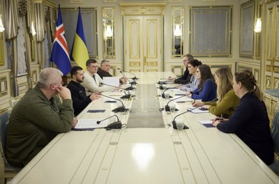 Президент Володимир Зеленський у вівторок, 14 березня, провів зустріч із Прем'єр-міністром Ісландії Катрін Якобсдоттір