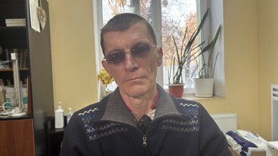 Відвідувач Центру реінтеграції бездомних осіб у Харкові Віталій Загуменко Відвідувач Центру реінтеграції бездомних осіб у Харкові Віталій Загуменко