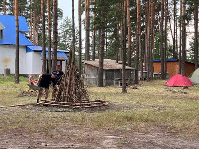 Дитячий табір, "Вірля", діти, ватра Дитячий табір, "Вірля", діти, ватра
