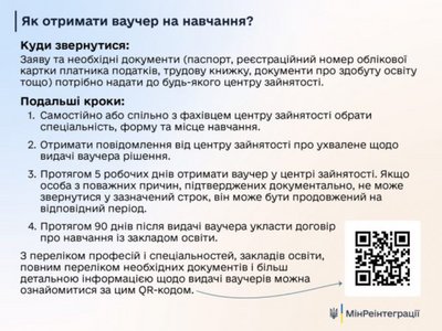 Як отримати ваучера на навчання. Інфографіка Як отримати ваучера на навчання. Інфографіка