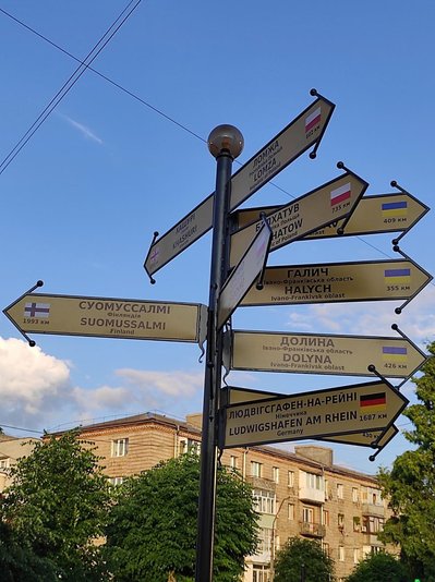 Дерева на центральній вулиці Звягеля прикрасили вишитими орнаментами Дерева на центральній вулиці Звягеля прикрасили вишитими орнаментами
