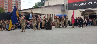 Прощання із захисником Андрієм Данилюком з Хмельницького Прощання із захисником Андрієм Данилюком з Хмельницького
