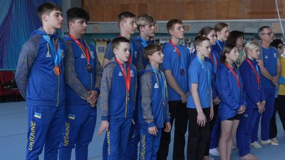 Нагородження призерів Чемпіонату Європи зі спортивної акробатики Нагородження призерів Чемпіонату Європи зі спортивної акробатики