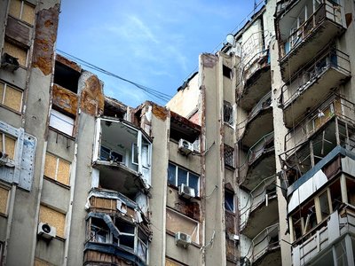 Дрон влучив в будинок в Одесі 1 травня Дрон влучив в будинок в Одесі 1 травня