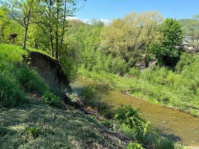 Рибниця, річка, Косів, зсув ґрунту Рибниця, річка, Косів, зсув ґрунту