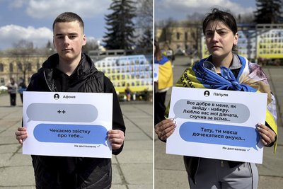 "Ваш абонент — поза зоною досяжності": в Житомирі провели акцію на підтримку полонених та зниклих безвісти "Ваш абонент — поза зоною досяжності": в Житомирі провели акцію на підтримку полонених та зниклих безвісти