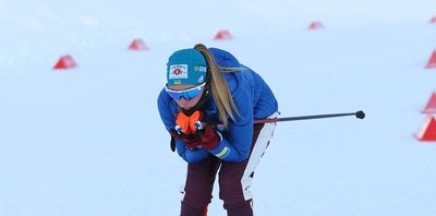 Валерія Дмитренко під час гонок чемпіонату України з біатлону Валерія Дмитренко під час гонок чемпіонату України з біатлону