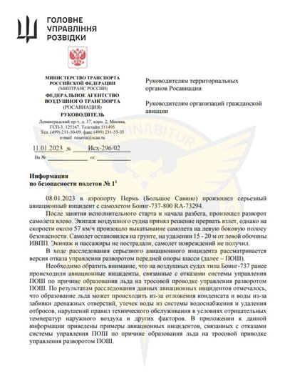 Документи РФ, отримані ГУР, щодо стану російської авіації Документи РФ, отримані ГУР, щодо стану російської авіації