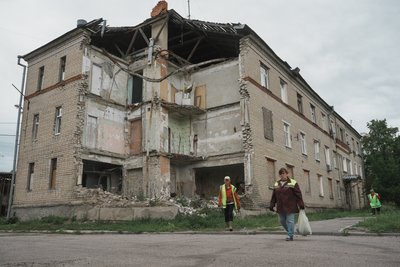 Розбита будівля на П'ятихатках у Харкові Розбита будівля на П'ятихатках у Харкові