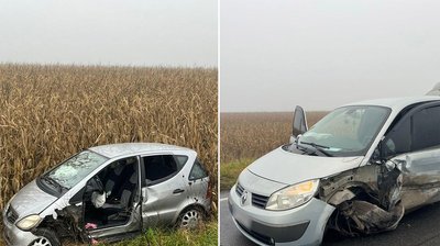 Водій "Renault Scenic" допустив зіткнення з автівкою "Mercedes-Benz А170", 30 листопада 2025 року, Хмельниччина Водій "Renault Scenic" допустив зіткнення з автівкою "Mercedes-Benz А170", 30 листопада 2025 року, Хмельниччина