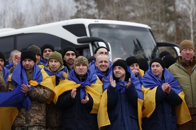 Українські військові, які повернулися з полону, 5 березня 2026 року Українські військові, які повернулися з полону, 5 березня 2026 року