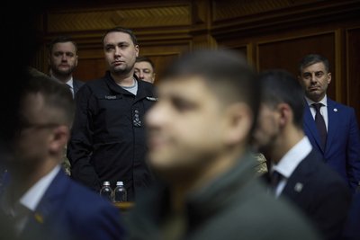 Очільник Офісу президента, колишній начальник Головного управління розвідки Міністерства оборони України Кирило Буданов у залі засідань Верховної Ради України, Київ, 16 жовтня 2024 року Очільник Офісу президента, колишній начальник Головного управління розвідки Міністерства оборони України Кирило Буданов у залі засідань Верховної Ради України, Київ, 16 жовтня 2024 року