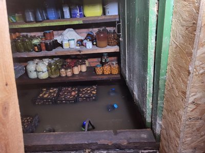 "Кури плавають, погріб повний води". На Київщині через сильні дощі розмило дамбу "Кури плавають, погріб повний води". На Київщині через сильні дощі розмило дамбу