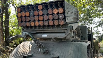 Військовослужбовці 59 окремої мотопіхотної бригади артилеристи РСЗВ "Град" Донецька область Військовослужбовці 59 окремої мотопіхотної бригади артилеристи РСЗВ "Град" Донецька область