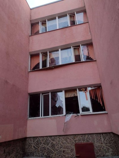 пошкодження через уламки безпілотника