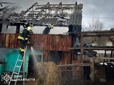 На Закарпатті горіла надвірна споруда: що відомо