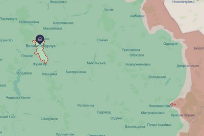 Великий Бурлук на карті Deepstate станом на 15 жовтня 2026 року Великий Бурлук на карті Deepstate станом на 15 жовтня 2026 року