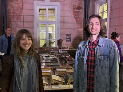 Відвідувачі виставки, Андрій Секереш, Тетяна Крикля Відвідувачі виставки, Андрій Секереш, Тетяна Крикля